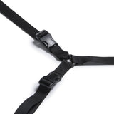 Bed Buckler Tether and Cuff Restraint Kit - Black Microfiber