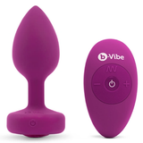 Vibrating Silicone Jewel Plug - S/M - Fuchsia
