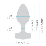 Vibrating Silicone Jewel Plug - S/M - Fuchsia