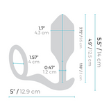 Vibrating Snug & Tug Silicone Ring & Plug - XL - Black
