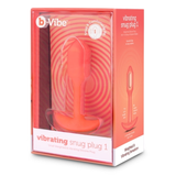 Vibrating Snug Plug 1 Weighted (62g) Silicone Butt Plug - Orange