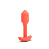 Vibrating Snug Plug 1 Weighted (62g) Silicone Butt Plug - Orange