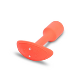 Vibrating Snug Plug 1 Weighted (62g) Silicone Butt Plug - Orange