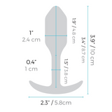 Vibrating Snug Plug 1 Weighted (62g) Silicone Butt Plug - Orange