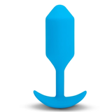 Vibrating Snug Plug 3 Weighted (160g) Silicone Butt Plug - Blue