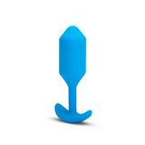 Vibrating Snug Plug 3 Weighted (160g) Silicone Butt Plug - Blue