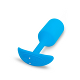 Vibrating Snug Plug 3 Weighted (160g) Silicone Butt Plug - Blue