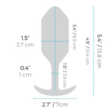 Vibrating Snug Plug 3 Weighted (160g) Silicone Butt Plug - Blue