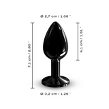 Diamond Plug - Aluminum Butt Plug - Black