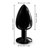 Diamond Plug - Aluminum Butt Plug - Black