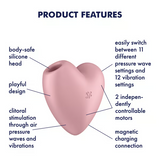 Cutie Heart Air Pulse+Vibe Clitoral Stimulator