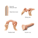 Sliding Skin Realistic Dildo - Vanilla - L/XL/XXL