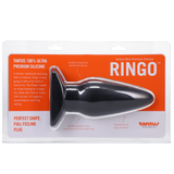 Ringo Silicone Butt Plug - Onyx (Medium Feel)