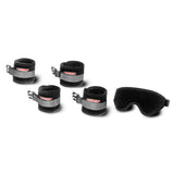 Black Label Seduction Cuff Kit - Black Microfiber