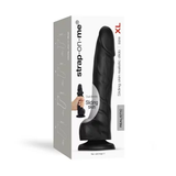 Sliding Skin Realistic Dildo - Black - L/XL/XXL