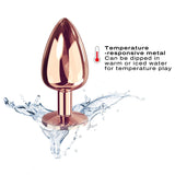 Diamond Plug - Aluminum Butt Plug - Rose Gold