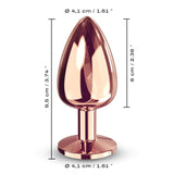 Diamond Plug - Aluminum Butt Plug - Rose Gold