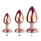 Diamond Plug - Aluminum Butt Plug - Rose Gold