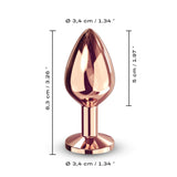 Diamond Plug - Aluminum Butt Plug - Rose Gold
