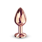 Diamond Plug - Aluminum Butt Plug - Rose Gold