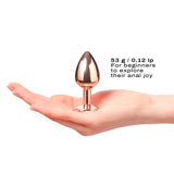Diamond Plug - Aluminum Butt Plug - Rose Gold