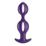 FUN FACTORY B BALLS DUO REACTIVE ANAL PLUG WHITE/DARK VIOLET