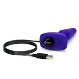 Trio Triple-Vibrating Silicone Butt Plug with Remote