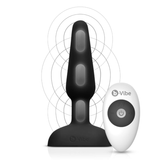 Trio Triple-Vibrating Silicone Butt Plug with Remote