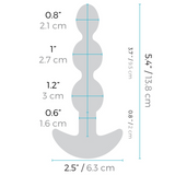 Triplet Vibrating Silicone Anal Beads with Remote