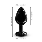 Diamond Plug - Aluminum Butt Plug - Black