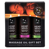 Massage Oil Trio Gift Set: Naked in the Woods, Skinny Dip, Guavalava 2 fl oz | 60 ml