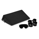 Black Label Wedge w/Cuffs -Black Microfiber