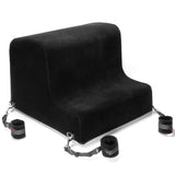 Obéir Spanking Bench w/Cuffs - Black Microfiber - Plain Box
