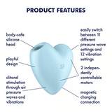 Cutie Heart Air Pulse+Vibe Clitoral Stimulator