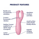 Threesome 4 Connect App Multi-Arm Clit & Labia Vibe