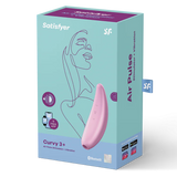 Curvy 3+Connect App Air Pulse+Vibe Clitoral Stimulator - Pink
