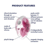 Cloud Dancer Air Pulse+Vibe Clitoral Stimulator