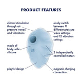Cloud Dancer Air Pulse+Vibe Clitoral Stimulator